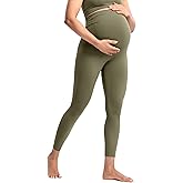 POSHDIVAH Women's Creamluxe Maternity Leggings 25"/28" Over The Belly Pregnancy Yoga Pants Active Workout Leggings