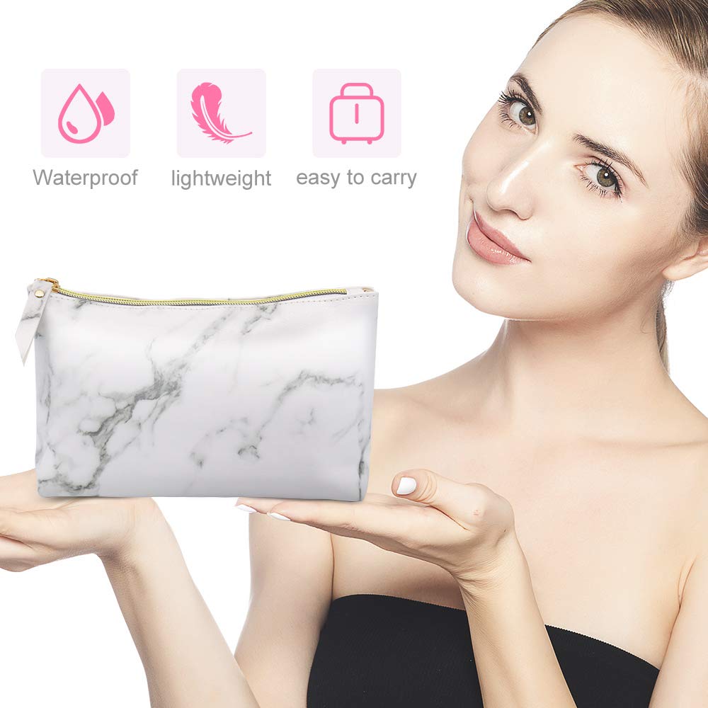 Marble Makeup Bags, LKE Cosmetic Display Cases Waterproof Marble Travel Cases Portable Makeup Bags Makeup Organizers(8.66x6.3x2.36Inches) (Marble Makeup Bags) : Beauty
