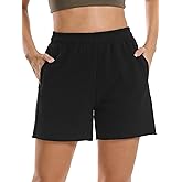 Stelle Women's Sweat Shorts Casual Drawstring Shorts Comfy Cotton High Waisted Workout Lounge Shorts with Pockets