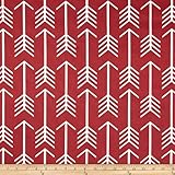 Premier Prints Arrow Macon Timberwolf Red Fabric By The Yard
