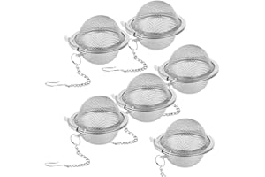 Fuyamp Tea Strainer Infuser Mesh Tea Balls, 6 Pack Stainless Steel Tea Ball seeped strainers Infuser Filter for Loose Leaf Te