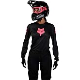 Fox Racing Women's 180 Motocross Dirt Bike Jersey, Black/Black, Medium