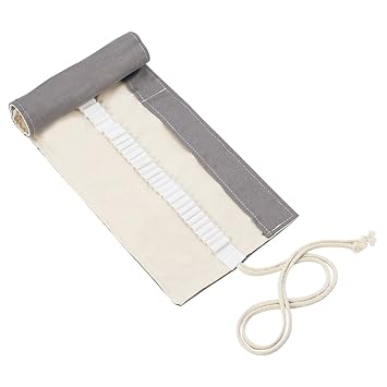 Canvas Pencil Wrap Scriptract 48 Colored Pencil Case Roll Up