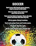 Unframed Soccer Female Player Splatter 8” x 10” Sport Poster Print