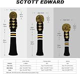 Scott Edward Knitted Golf Head Covers 3Pcs Driver Fairway Hybrid Mushroom view 5