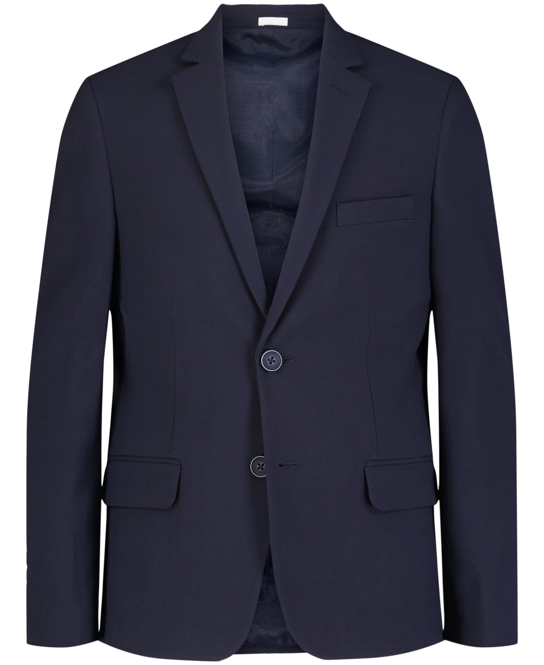 Calvin Klein Bi-Stretch Blazer Suit Jacket, 2-Button Single Breasted Closure, Buttoned Cuffs & Front Flap Pockets, Navy Infinite, 16 Image