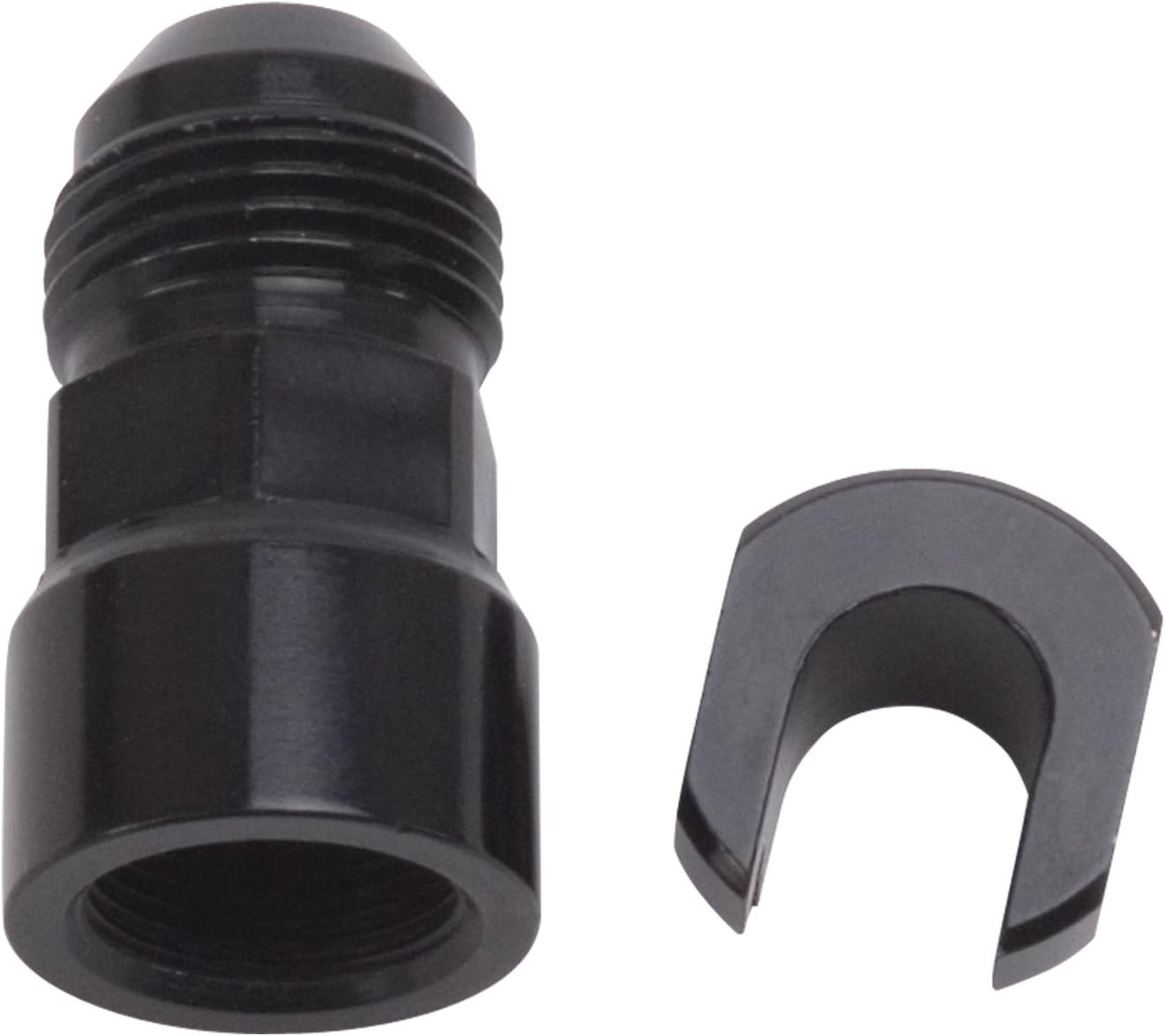 Amazon Com Edelbrock Efi Adapter Fitting 8 An Male To 3 8 Sae Quick Disconnect Female Screw Type Blk Anodized Finish Automotive