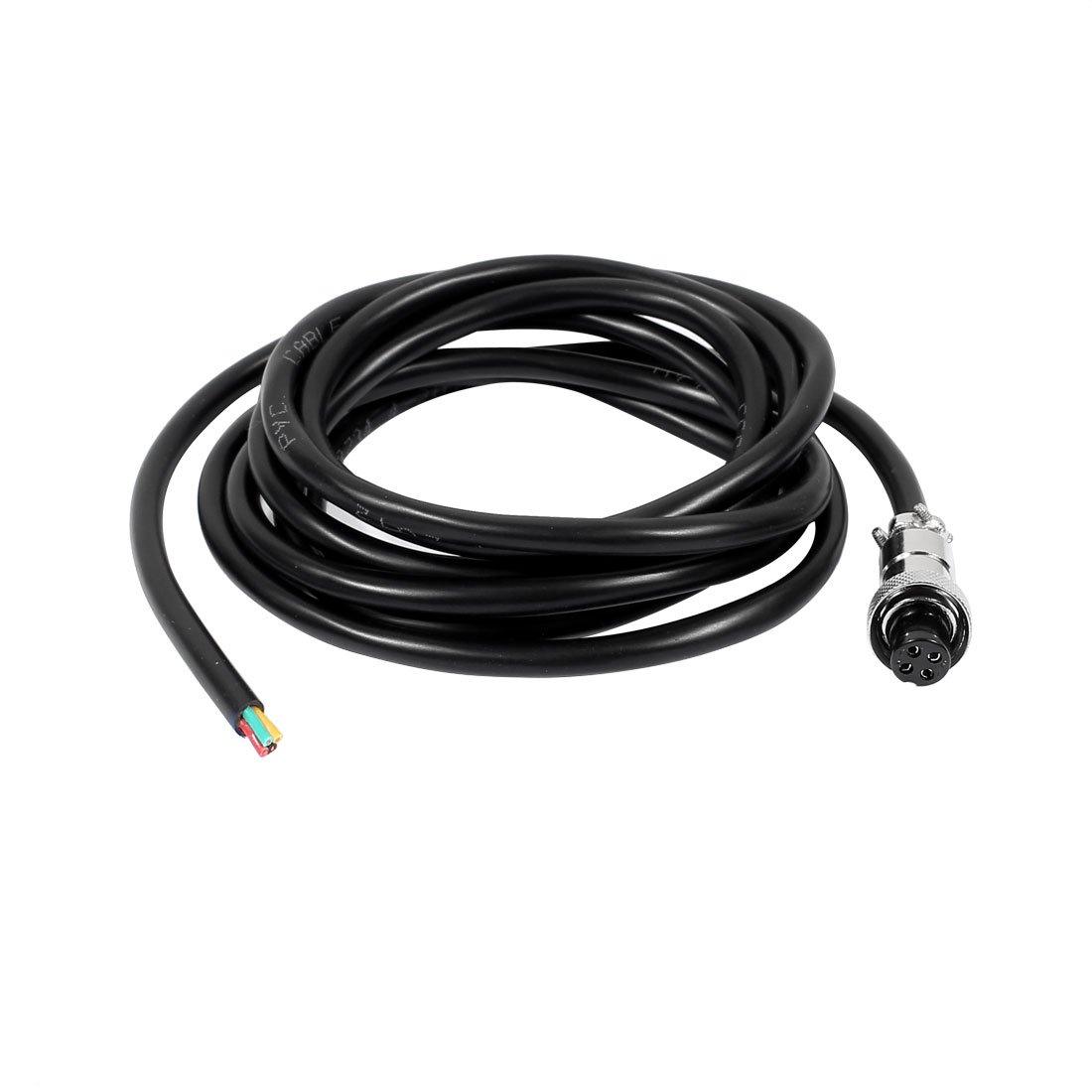 Sourcingmap GX12 Joint 4 Pins Female Aviation Socket Connector Electrical Cable 2 M