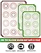 Silicone Baking Mat Set of 3 - Bundle | 1 Half Sheet & 2 Quarter Sheets | Reusable Baking Mats Silicone | Professional Non Stick Cookie & Macaron Liners | Baking Mat Non Stick | Q1