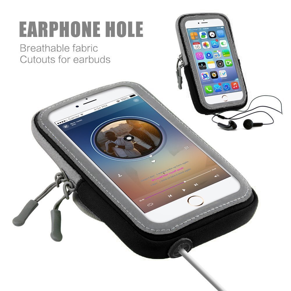 Sports Armband,Firstbuy GYM Fitness Phone case Sweatproof Running Armband For Outdoor Sports,Key Holder,Wallet Card Slot,Fit for iPhone7Plus/7/6sPlus /6Plus/Samsung ,Up To 5.5 Inch (2 Pack)