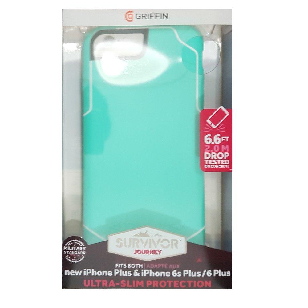 Griffin Survivor Journey Case for iPhone7 Plus - Mint/Apple White, GB42820