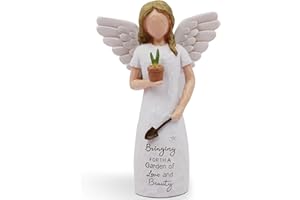 AcowSpt Gardening Gifts for Women, Gift for Gardeners Woman, Garden Gifts Women, Unique Gardening Gift, Garden Angel, Sculpted Hand-Painted Angel Figurine