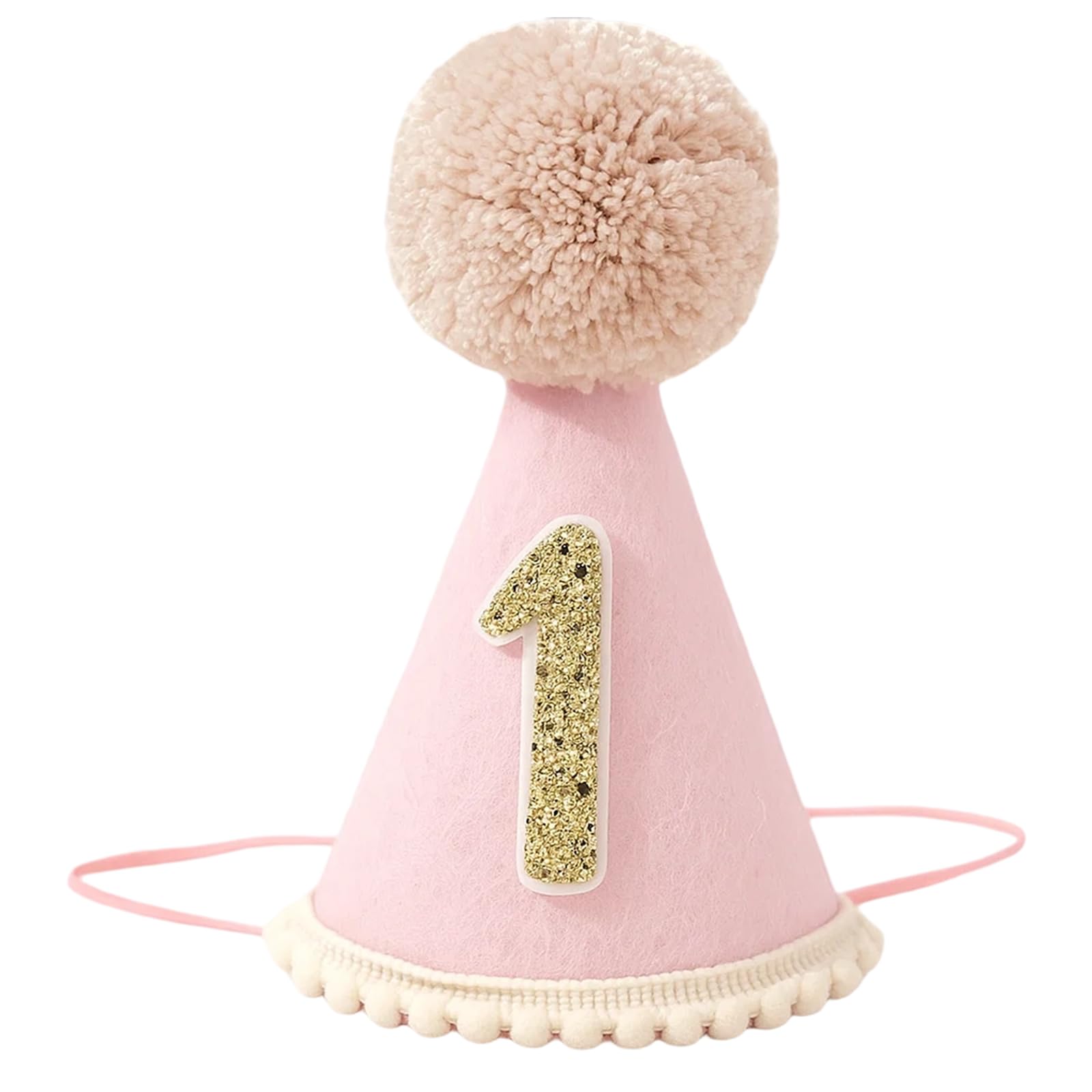 JORcadis 1st Birthday Decorations for Girls, First Birthday Hat for Baby Girls, Soft and Comfortable Headband for 1 Year Old Birthday Party, Photo Shoot, and Family Celebration