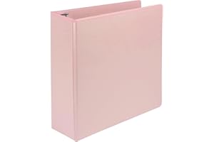 Samsill Plant-Based 3 Inch Durable D-Ring, Made in USA, View Binder, Eco-Friendly, USDA Certified Biobased, Single, Rose