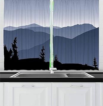 Amazon Com Lunarable Adirondack Kitchen Curtains Adirondack