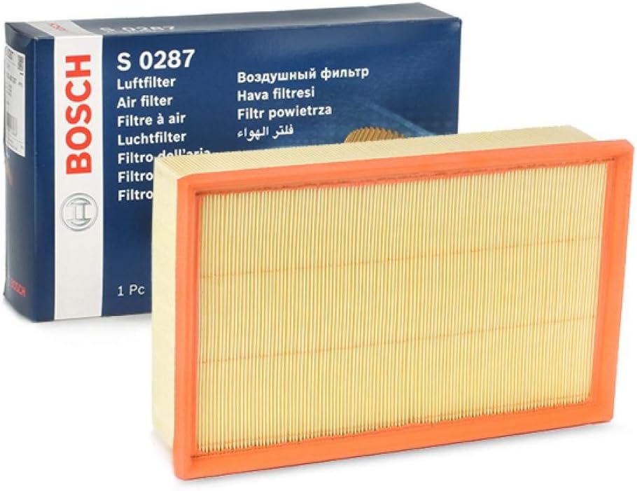 Bosch S0287 Car Air Filter - Separates Particles from the Air Intake - Moisture-resistant plus High Tensile Strength