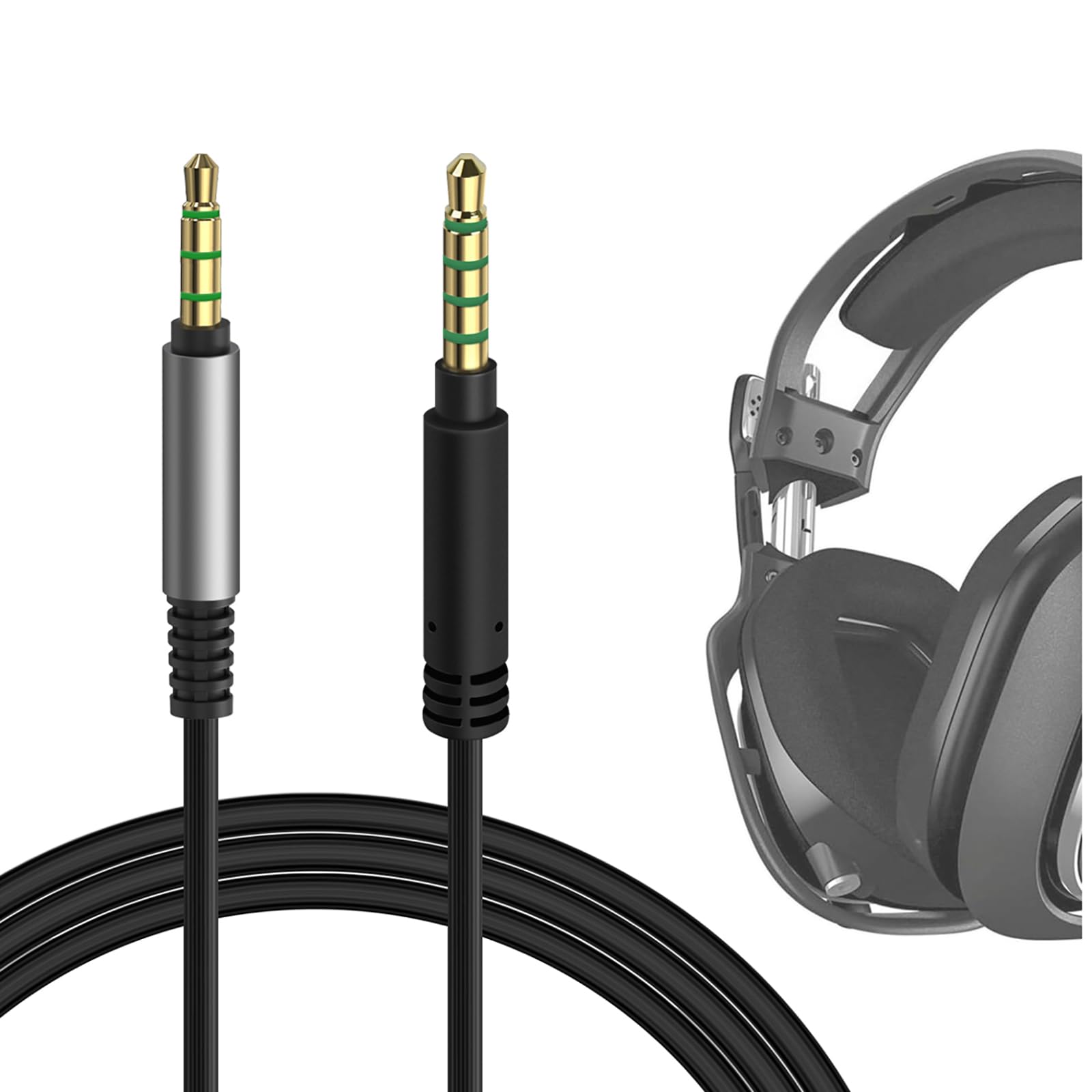 GEEKRIA Audio Cable Compatible with Astro A40tr, A40, A30, A10 Gen 2, A10 Gaming Headsets, Beyerdynamic MMX 300 PRO Headphones, 3.5mm Aux Replacement Stereo Cord (5.6ft/1.7m)