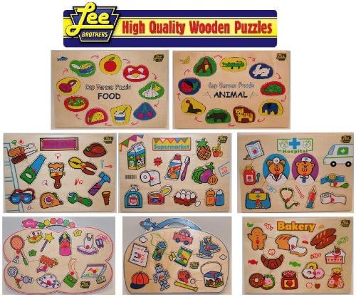 Wooden Puzzle Promo Pack of all 8 Lee Brothers Toys Wooden Puzzles