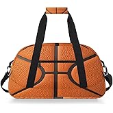 Kids Duffle Bag Girls Boys Basketball Texture Weekender Overnight Bag,Lightweight Duffel Bags for Traveling Gym Sport Dance