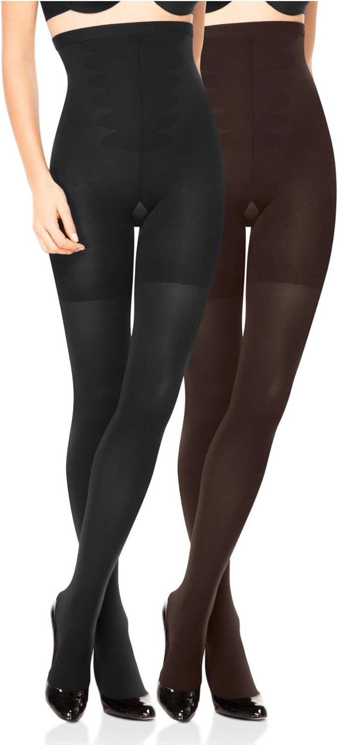 Spanx TightEnd Tights HighWaisted Reversible Style 2295 (A, Black
