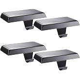 Sunshane 4 Pieces Christmas Stocking Holders Mantel Stocking Hanger Hooks Fireplace Mantle Metal Hang Bases for Xmas Party Decorations (Black)