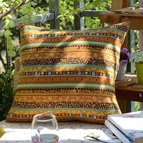 Taoson gold stripe bohemian style antique cotton blend …