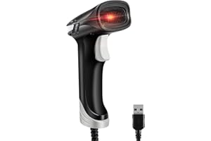JRHC Barcode Scanner,USB Wired QR Bar Code Scanner 2D Handheld Inventory Scanner Automatic UPC EAN Reader Library Book Scanner for Mobile Payment Store Supermarket Warehouse