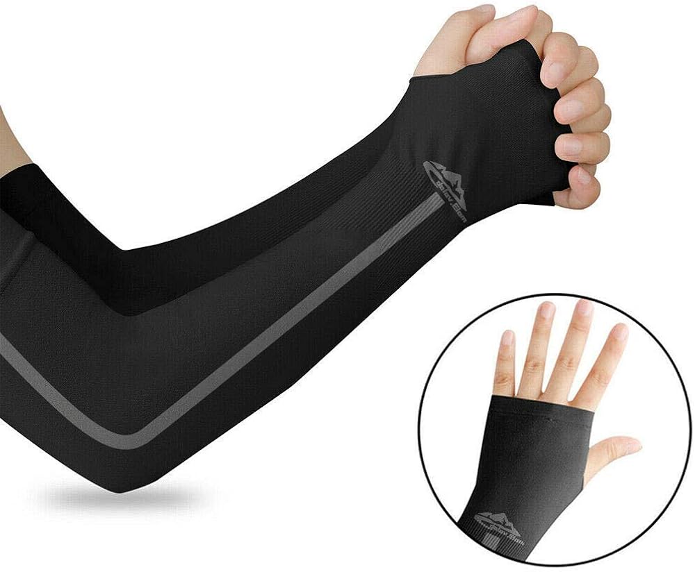 UV Sun Protection Arm Sleeves - Cooling Compression Sleeves for Men & Women - Arm slimming Cover/Shield/Warmers for Basketball, Running, Cycling, Golf & Other Outdoor Sports (3 pairs): Clothing