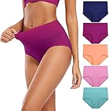 Molasus Women's Soft Cotton Underwear Briefs High