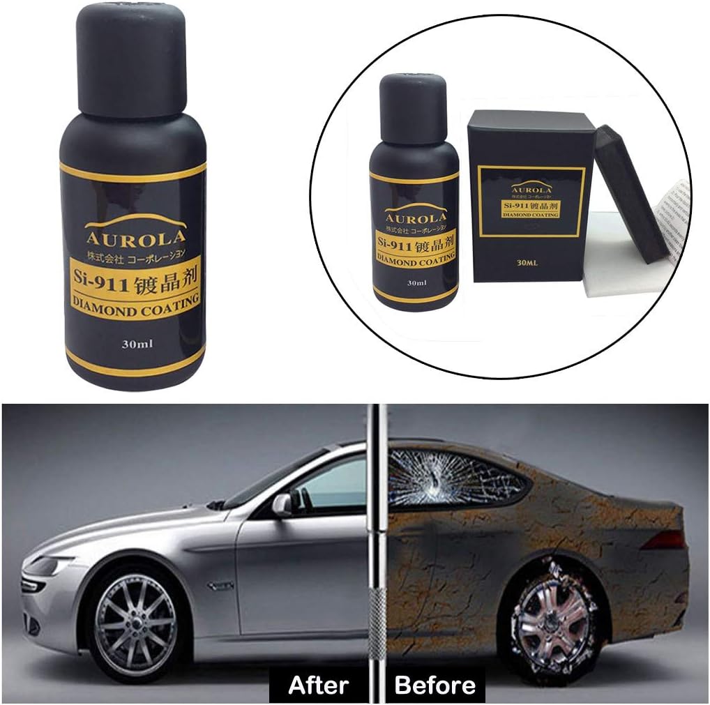 vmree Hydrophobic Glass Coating, 9H Ceramic Automotive Coating Car Kit Anti Scratch Car Liquid Nano Ceramic Coating Paint Sealant Protection Diamond Hydrophobic Glass Coating Polish