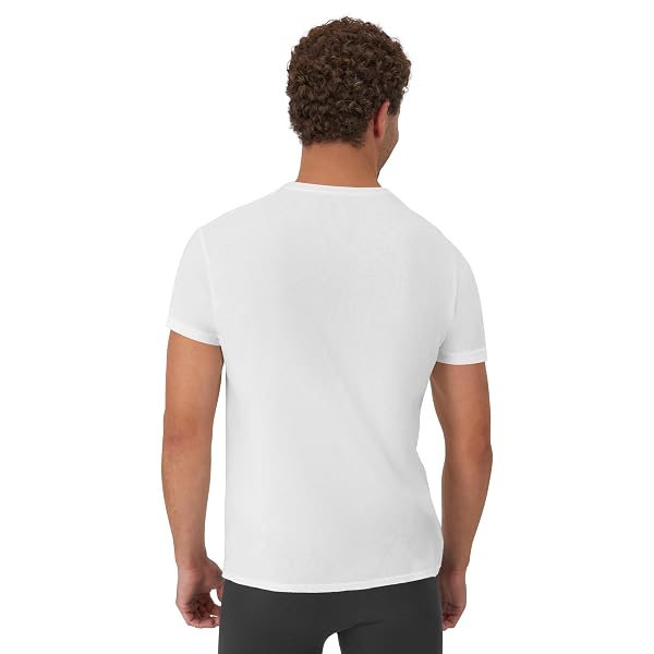 HANES MENS UNDERSHIRT PACKS, STAY-TUCKED SOFT COTTON BEST FOR MEN, WHITE/BLACK/ASSTD MULTIPACKS BASE LAYER, WHITE – 6 PACK, X-LARGE US