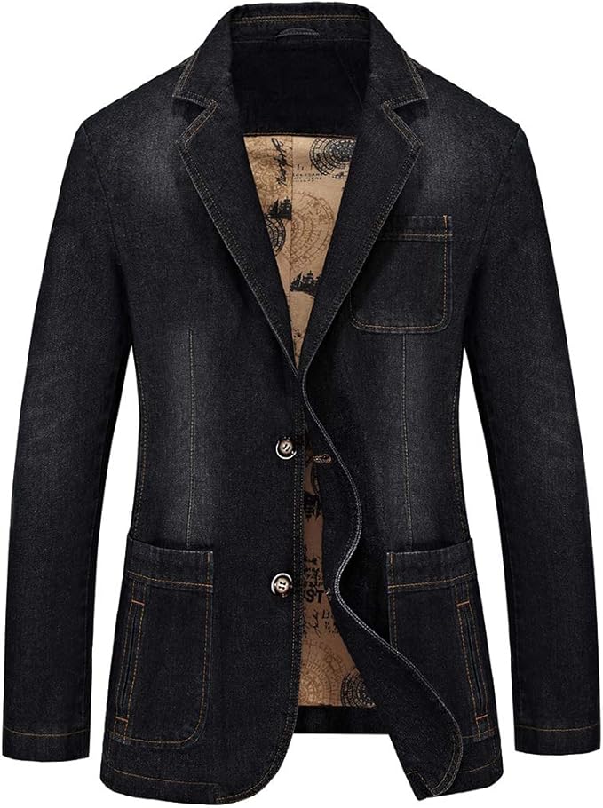 Amazon Bankiku バンキク テーラードジャケット デニム メンズ スーツ 男性用 トラベル ジャケット カジュアル アウター 紺 黒 ブレザー 小さめ コート ジャケット 通販