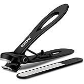 SZQHT Ultra Wide Jaw Opening Nail Clippers Set, Toenail Clippers for Thick Nails, Heavy Duty Nail Cutter, Stainless Steel Toe Nail Clippers for Seniors, Men &amp; Women Manicure,Pedicure,Big(Black)