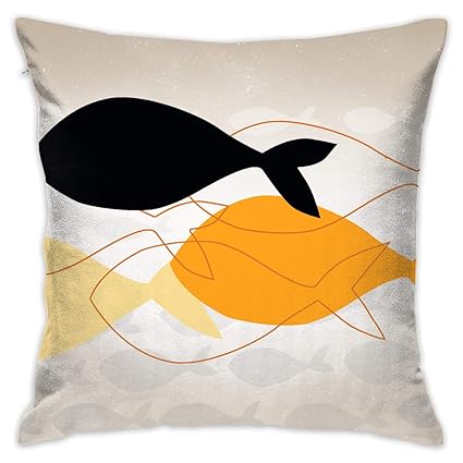 Amazon Com Yangkun Throw Pillow Covers Unique Design Of Fish 18 X