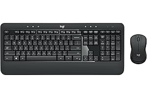 Logitech MK540 Advanced Wireless Keyboard and Mouse Combo for Windows, 2.4 GHz Unifying USB-Receiver, Multimedia Hotkeys, 3-Y
