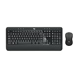 Logitech MK540 Advanced Wireless Keyboard and Mouse Combo for Windows, 2.4 GHz Unifying USB-Receiver, Multimedia Hotkeys, 3-Year Battery Life, for PC, Laptop
