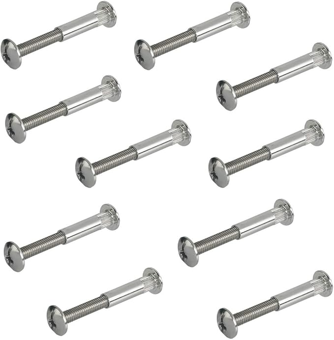 56 Sets M4 Möbelschrauben Mit Hülse - Edelstahl Möbelverbinder Für Schränke & Regale