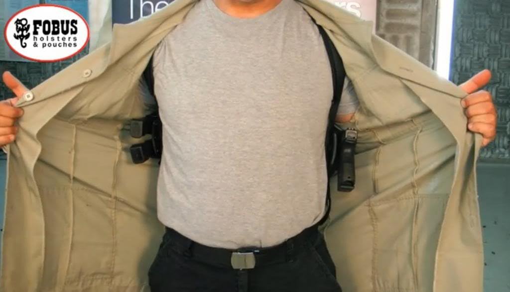 Fobus Dual Double Concealed Carry Shoulder Holster Pouch Hidden Harness Strap sholder Taurus PT940 PT938 PT 940 938 tauras + Mag/Magazine Holster