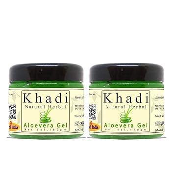 Khadi Natural Herbal Aloe Vera Multipurpose Gel for Face and Hair Pack of 2 (Each 180 gm)