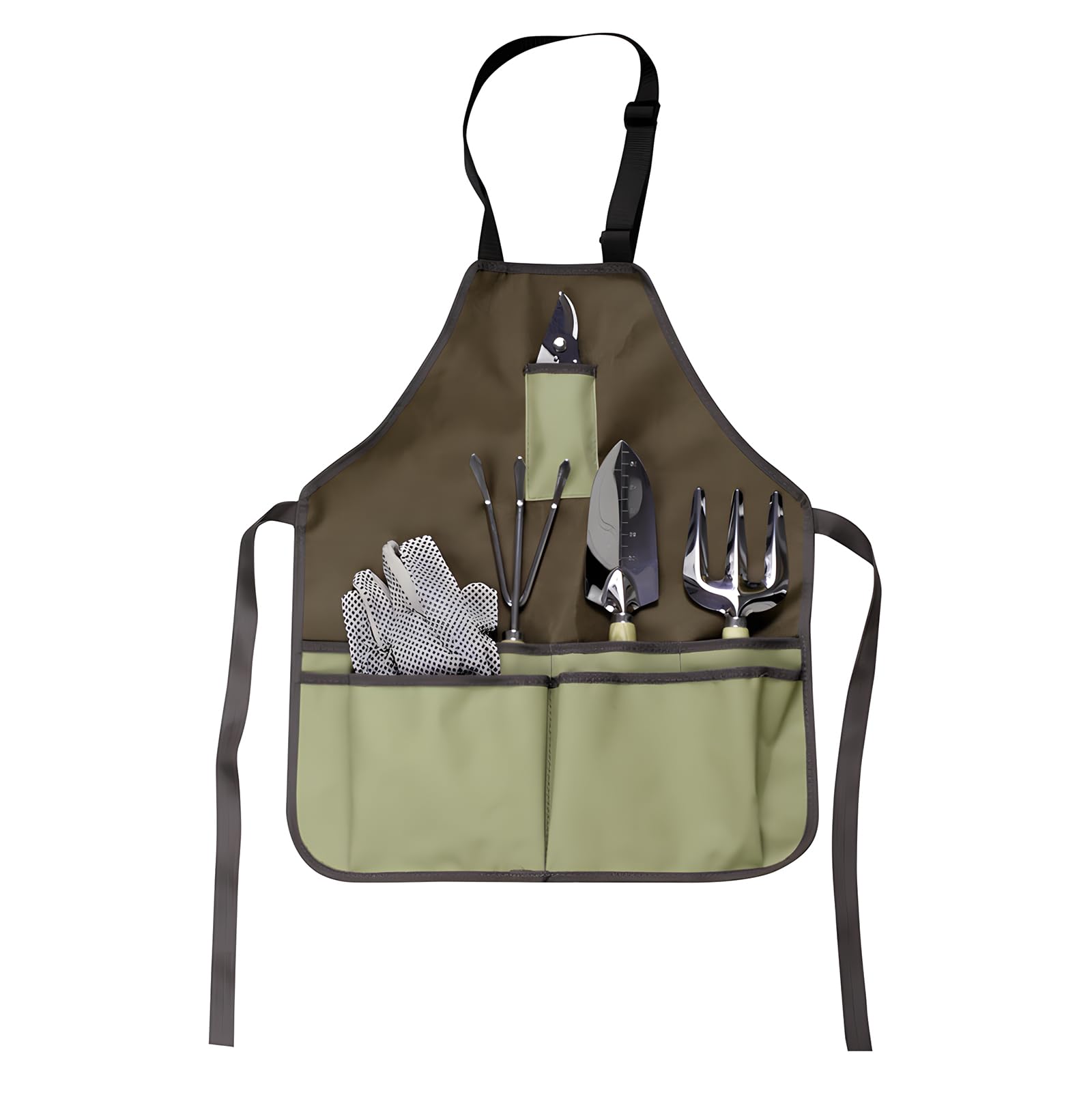 LHLZNB Waterproof Oxford Cloth Garden Apron with Pockets - Multifunction Tool Holder for Gardening, Cooking, Cleaning and Woodworking