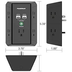 Multi Outlet Extender Surge Protector - POWERIVER
