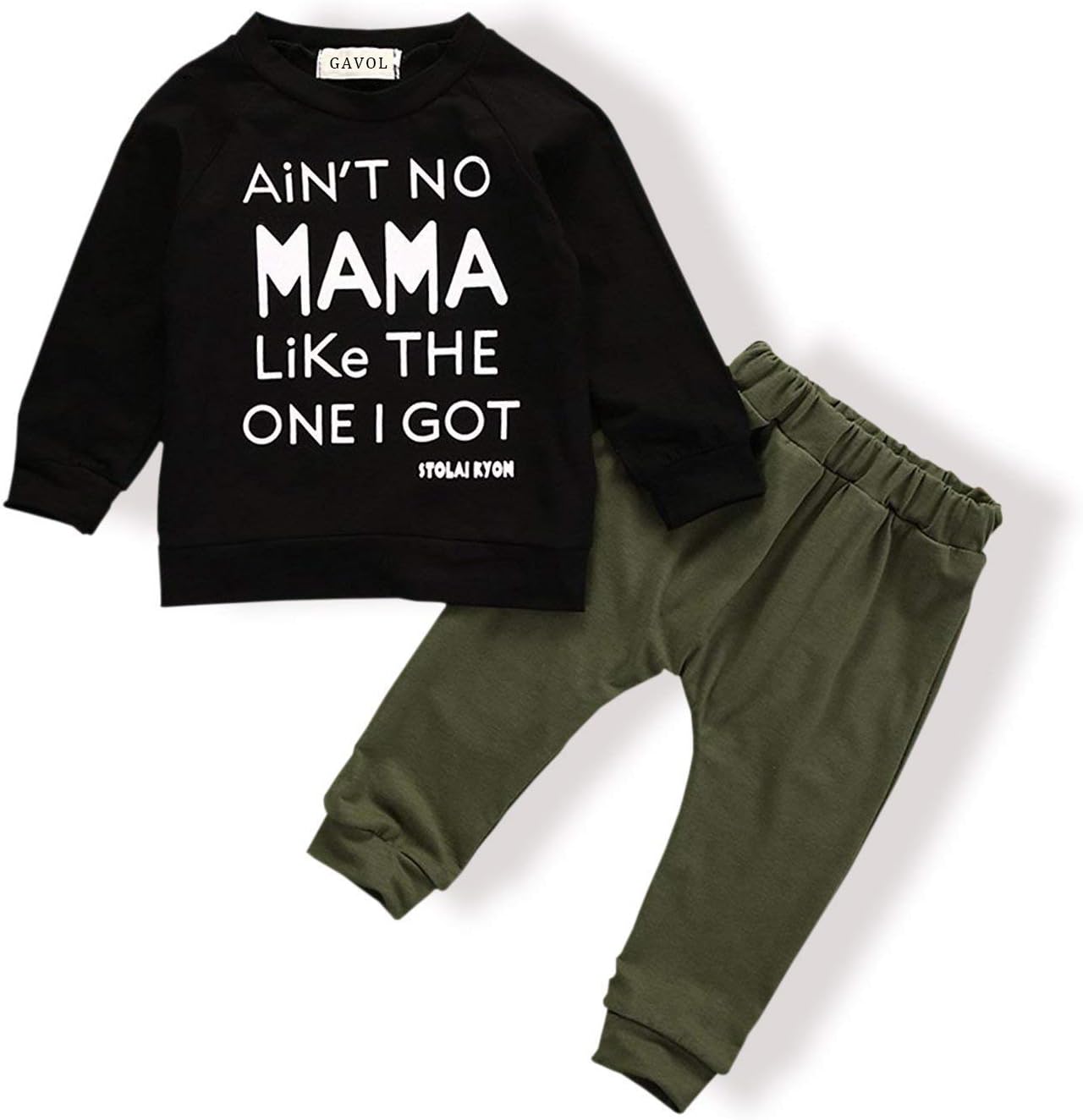 Baby Boy Clothes Funny Letter Printed Tops Leggings Pants Outfits Set for Toddler Boys (12-18 Months), tag 90