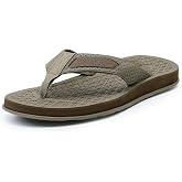 MALIDA Mens Flip Flops Non-Slip Bathroom Shower Shoes Cushion foam Indoor and Outdoor Thong Sandals