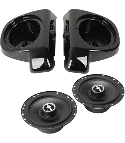 TCT-MOTORPARTS Black Hard Saddlebags w/6x9 Speaker Lids