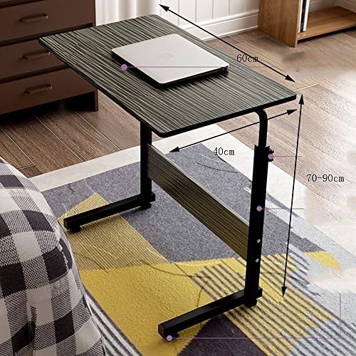 GYH zhuozi LJHA Folding Table Desktop Mobile Computer Desk Bedside Study Desk Home Lounge Table Black 60 * 40 * 70cm table