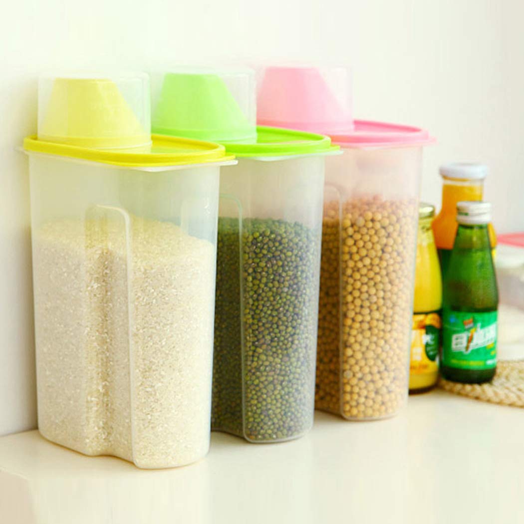 Transparent Plastic Sealed Fresh-keeping Food Storage Container Storage Jar (L)