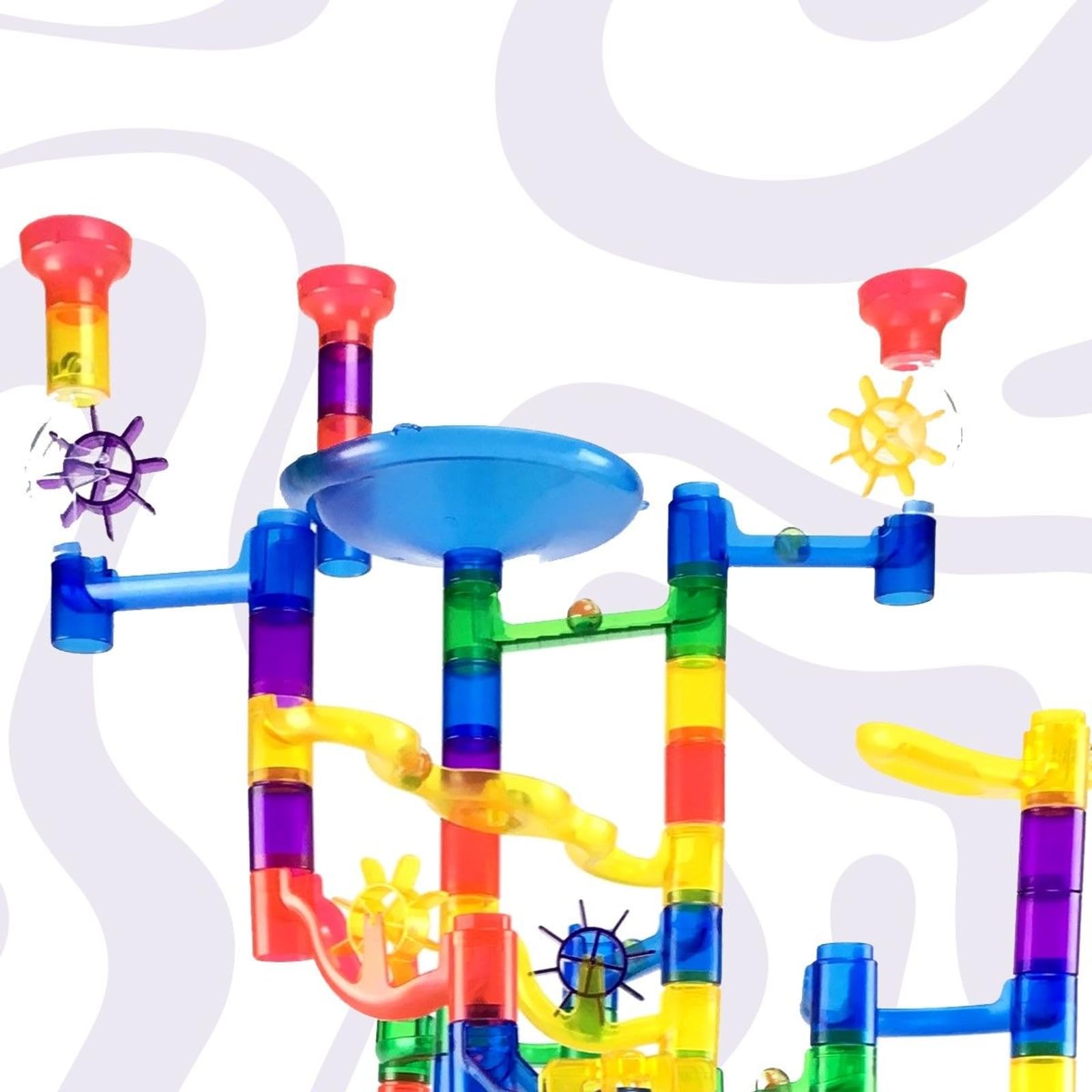 Marble Genius Marble Run Booster Set - 20 Pieces Total (Marbles Not Included), Construction Building Blocks Toys for Ages 3 and Above, with Instruction App Access, Add-On Set, Primary
