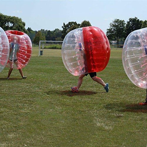 AmazingsportsTM Bubble Football Ball Suit For Kids Cheap 4FT 1.2m Half Red Half Clear PVC