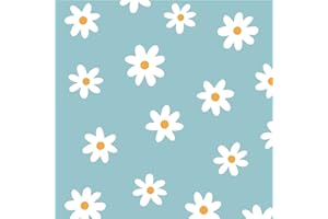 SHYJSHYJ A Room with Flower Vinyl Daisy Wall Decals, Peel and Stick Floral Stickers for Nursery, Kids Bedroom Livingroom Home Wall Art Decor-White