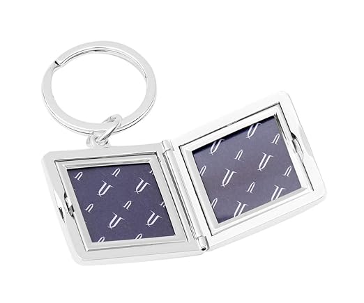 Brillibrum Design Medaillon Mit Gravur Versilbert Zum Aufklappen 2 Fotos Schlüssel-Anhänger Rahmen Schmuck Anhänger Andenken 